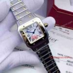 Replica Cartier Santos Swiss Quartz Watch 2-Tone Mid-Size